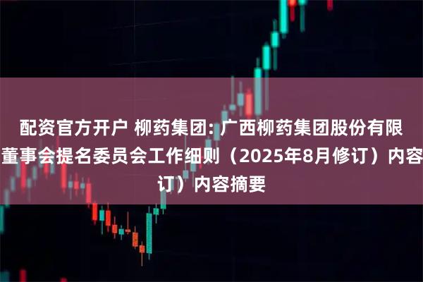 配资官方开户 柳药集团: 广西柳药集团股份有限公司董事会提名委员会工作细则（2025年8月修订）内容摘要